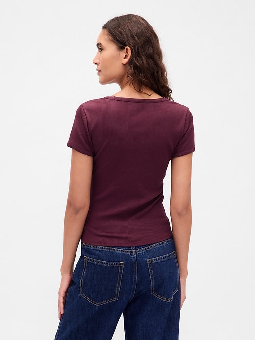 Image number 3 showing, Modern Rib Scoop Crop T-Shirt
