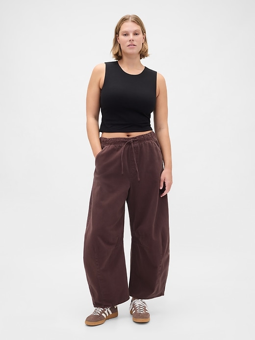Image number 5 showing, Mid Rise Twill Easy Horseshoe Pants