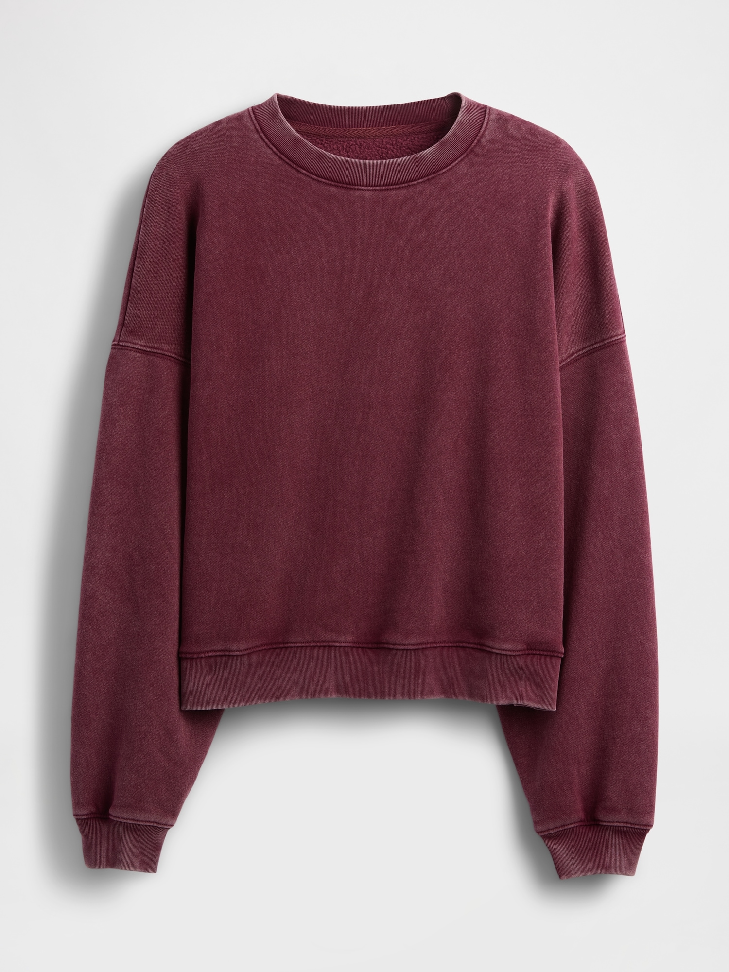 Gap Vintagesoft Wedge Crewneck Sweatshirt In Red