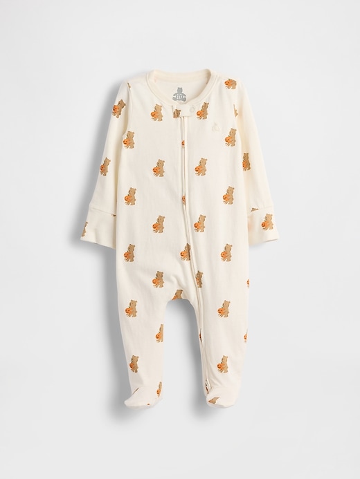 Image number 1 showing, Baby First Favorites Organic Cotton Footed One-Piece