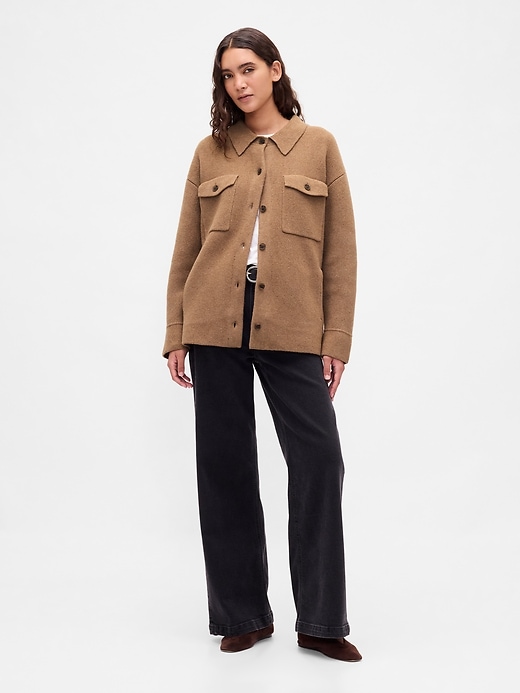 Image number 2 showing, CashSoft Oversized Shirt Jacket