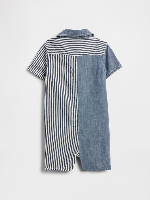Image number 2 showing, Baby Chambray Stripe One-Piece