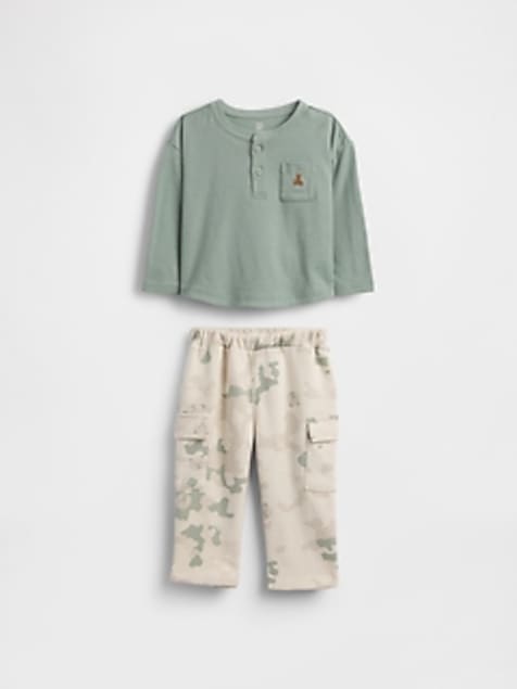 Baby Pocket Henley Outfit Set