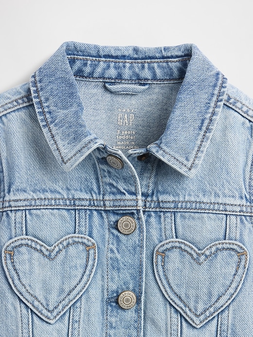 Image number 3 showing, Baby & Toddler Heart-Pocket Icon Denim Jacket