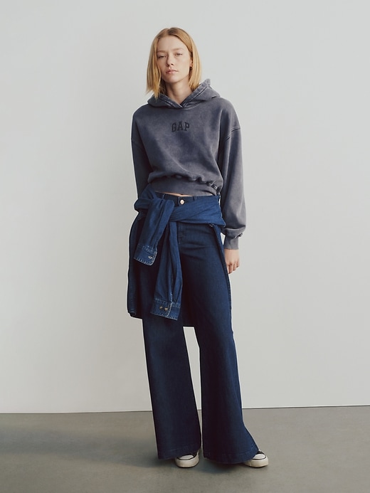 Image number 9 showing, High Rise Relaxed Flare Jeans