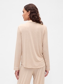 Softest Modal PJ Shirt - Beige - View 21