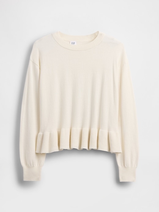 Image number 2 showing, Kids Relaxed Peplum Sweater