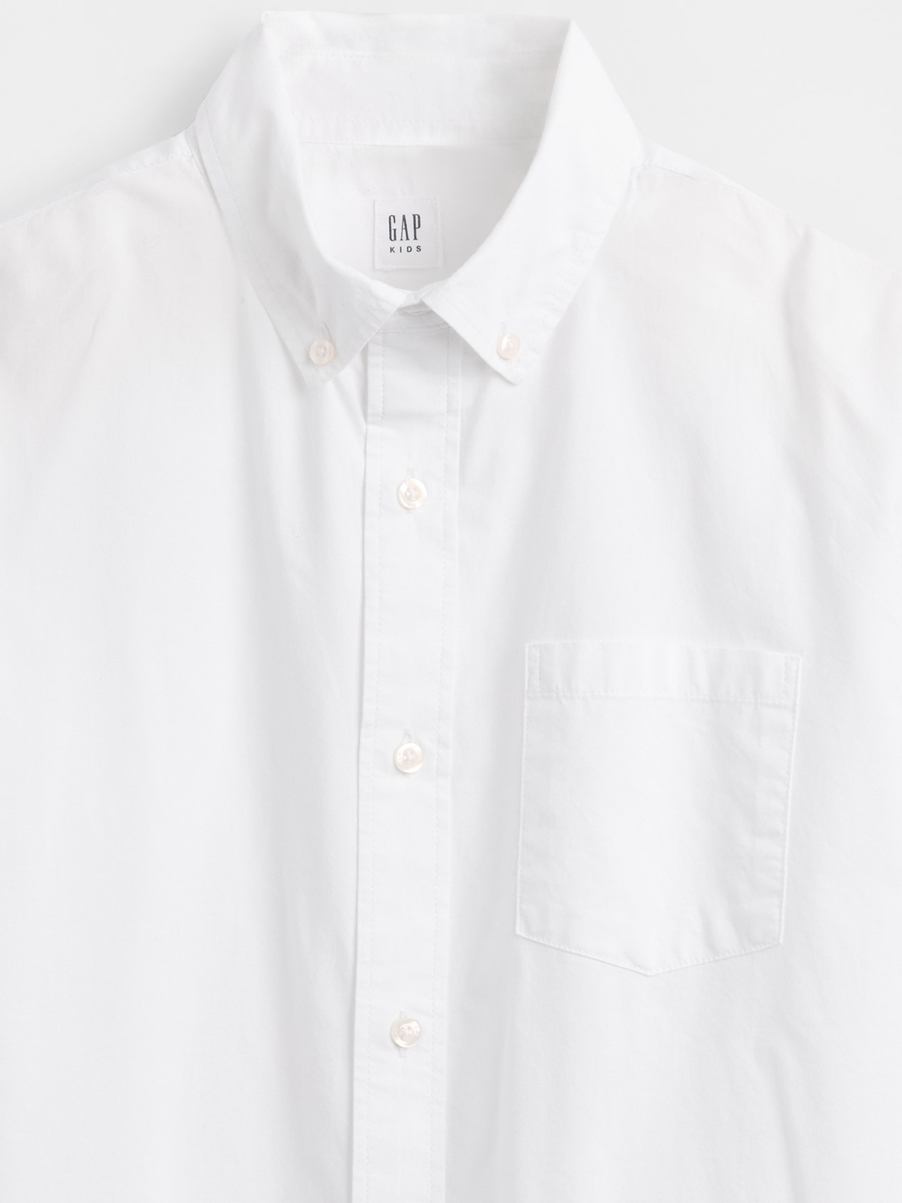Детские рубашки Gap Kids Poplin Uniform Relaxed Shirt — фото 5
