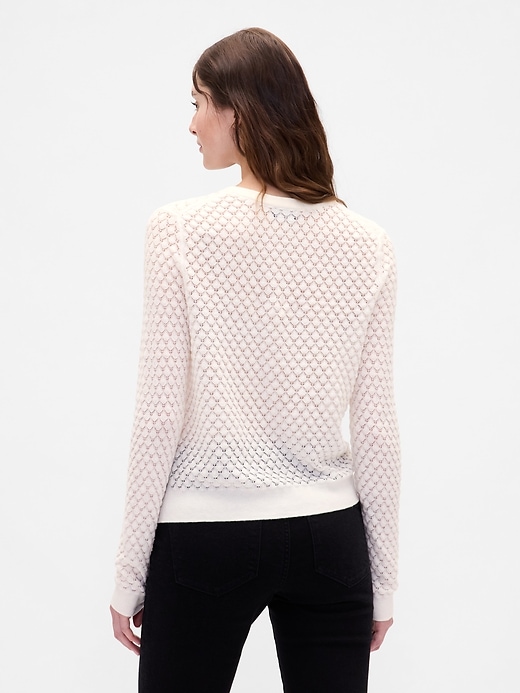 Image number 3 showing, CashSoft Stretch Pointelle Cardigan