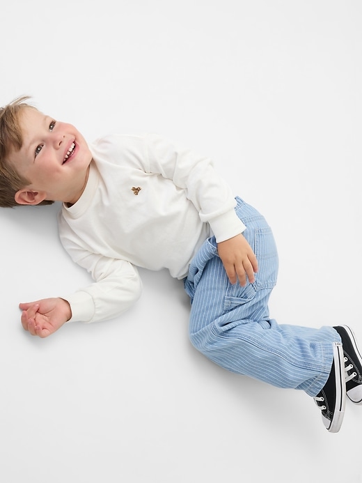 Image number 4 showing, Baby & Toddler Pull-On Cargo Baggy Jeans