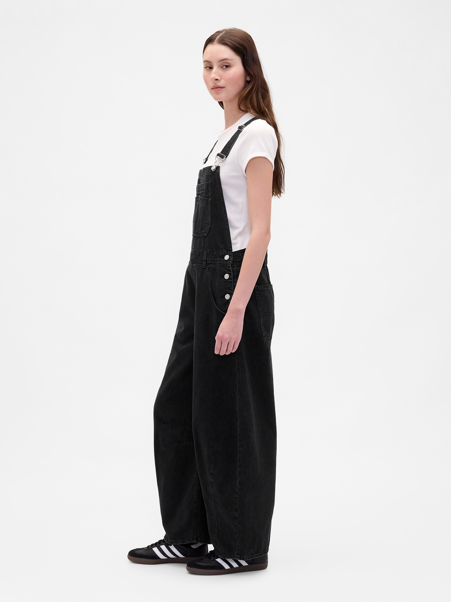 Женский джинсовый комбинезон Gap UltraSoft Horseshoe — фото 3