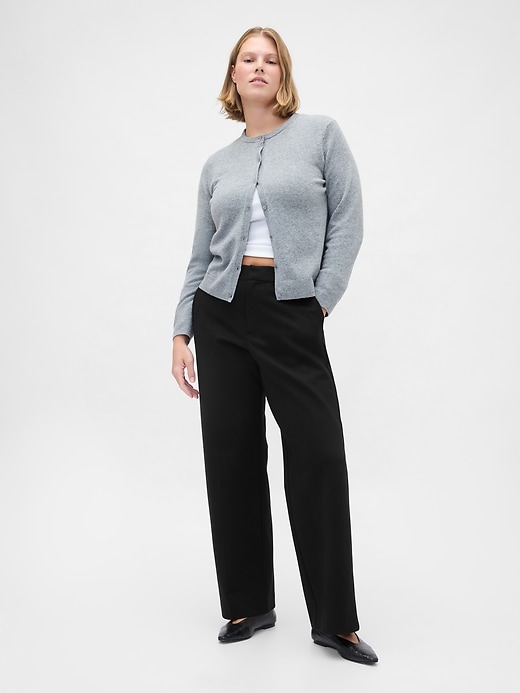 Image number 6 showing, High Rise Ponte Wide-Leg Pants