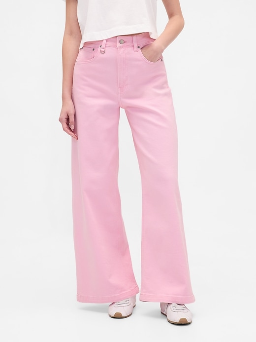 Image number 2 showing, Sky High Rise Stride Wide-Leg Jeans