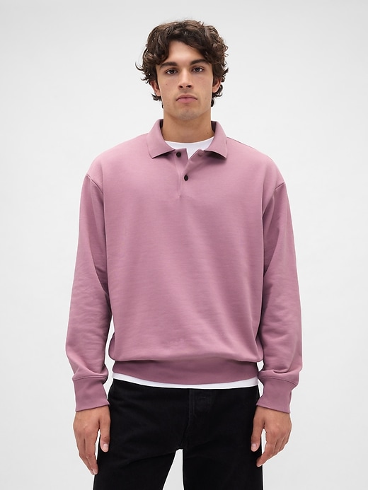 Image number 1 showing, Heavyweight Oversized Polo Sweatshirt