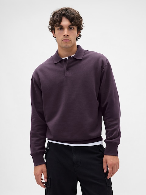 Adult Heavyweight Oversized Polo Sweatshirt