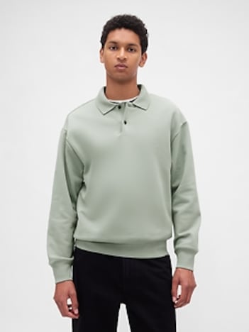 Heavyweight Oversized Polo Sweatshirt