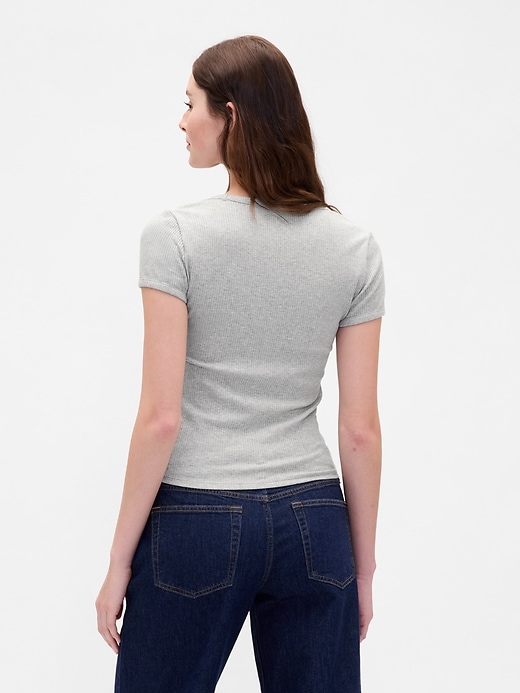 Image number 3 showing, Modern Rib Scoop Crop T-Shirt