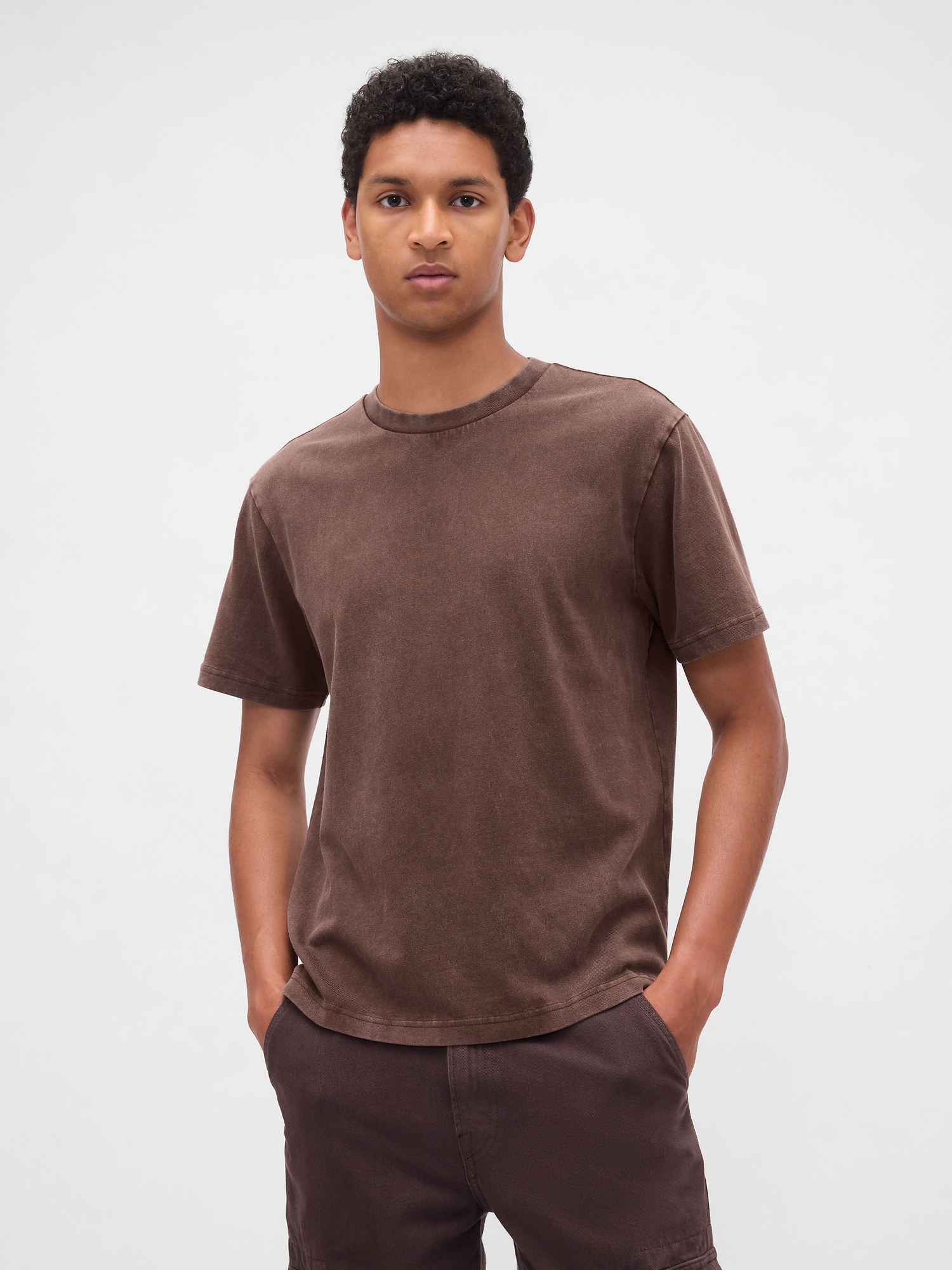 Heavyweight Relaxed T-Shirt - Brown