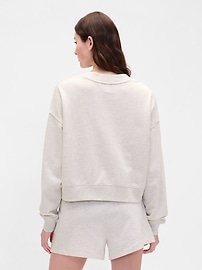 French Terry V-Neck Crop Sweatshirt