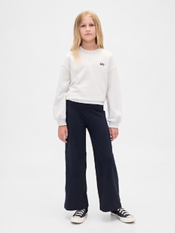 Kids Wide-Leg Foldover Leggings