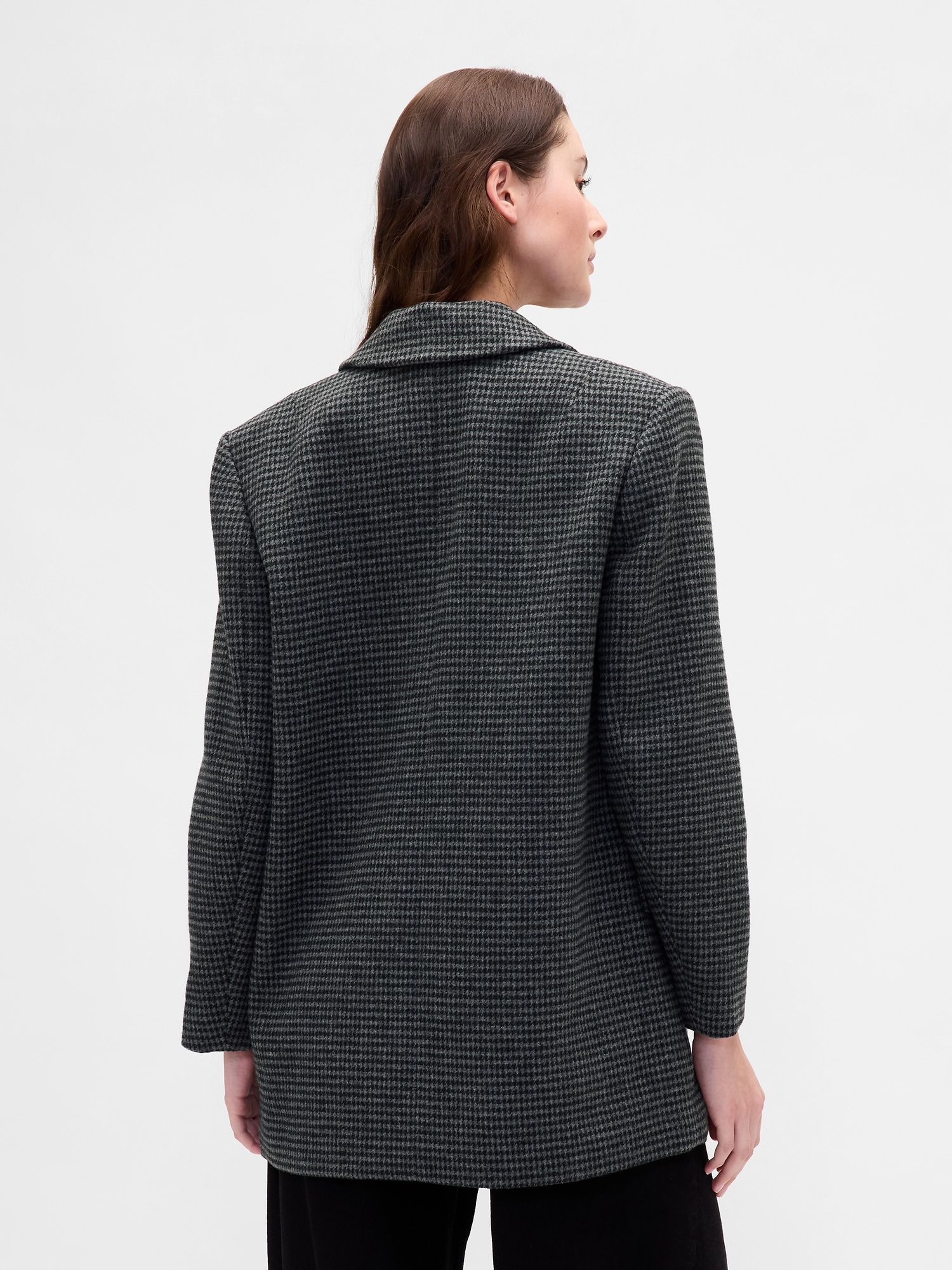 Relaxed Houndstooth Blazer