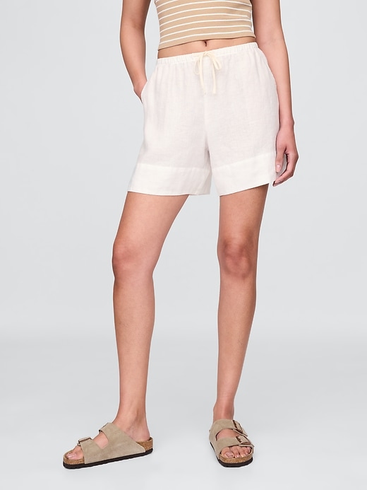 Image number 2 showing, 100% Linen Easy Shorts