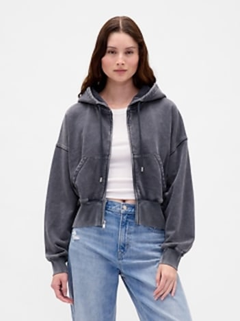 VintageSoft Full-Zip Wedge Hoodie