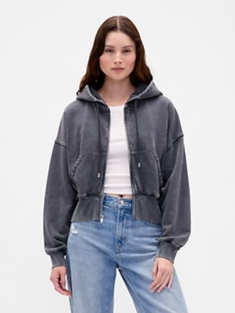VintageSoft Full-Zip Wedge Hoodie