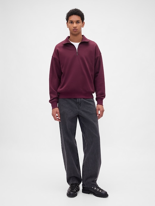 Image number 2 showing, Heavyweight Oversized Quarter-Zip Pullover