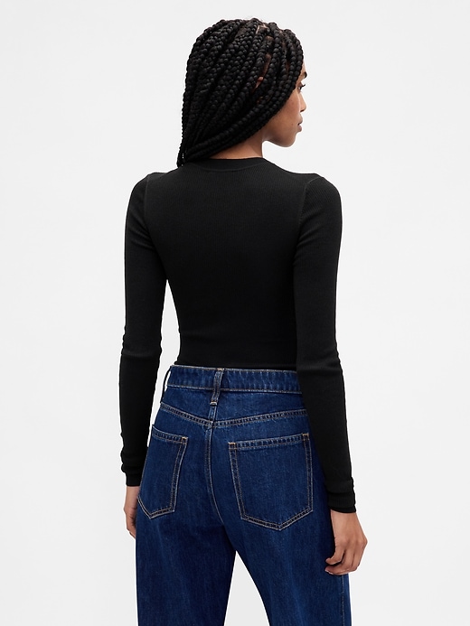 Image number 3 showing, Sheer Rib Bodysuit