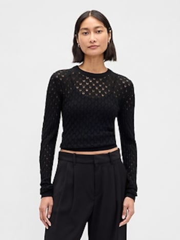 Pointelle Sweater