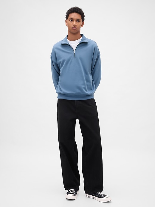 Image number 2 showing, Heavyweight Oversized Quarter-Zip Pullover