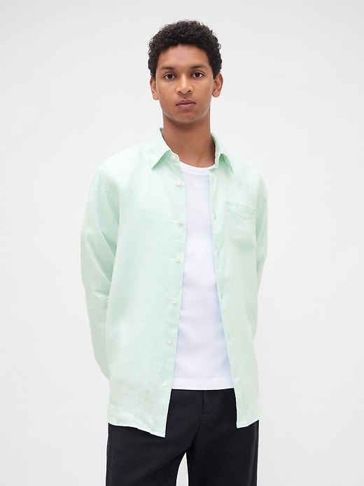 Image number 1 showing, 100% Linen Classic Shirt