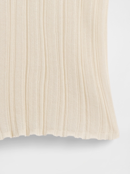 Image number 4 showing, Sheer Rib Henley Sweater