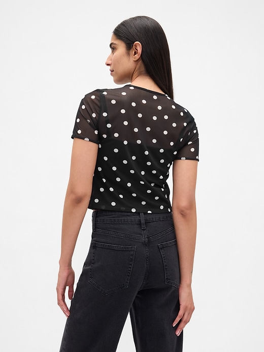 Image number 3 showing, Mesh Crop T-Shirt