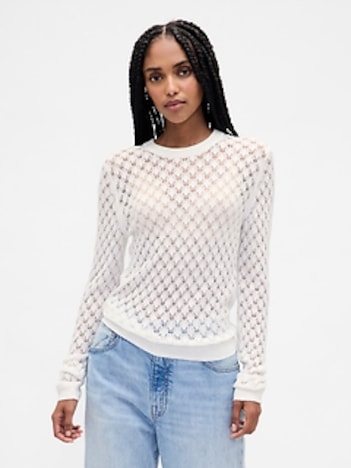 Pointelle Sweater