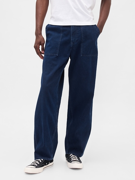 Image number 2 showing, Canvas Baggy Trouser Jeans