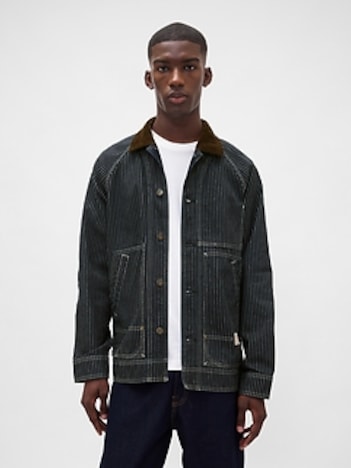 Denim Stripe Chore Jacket