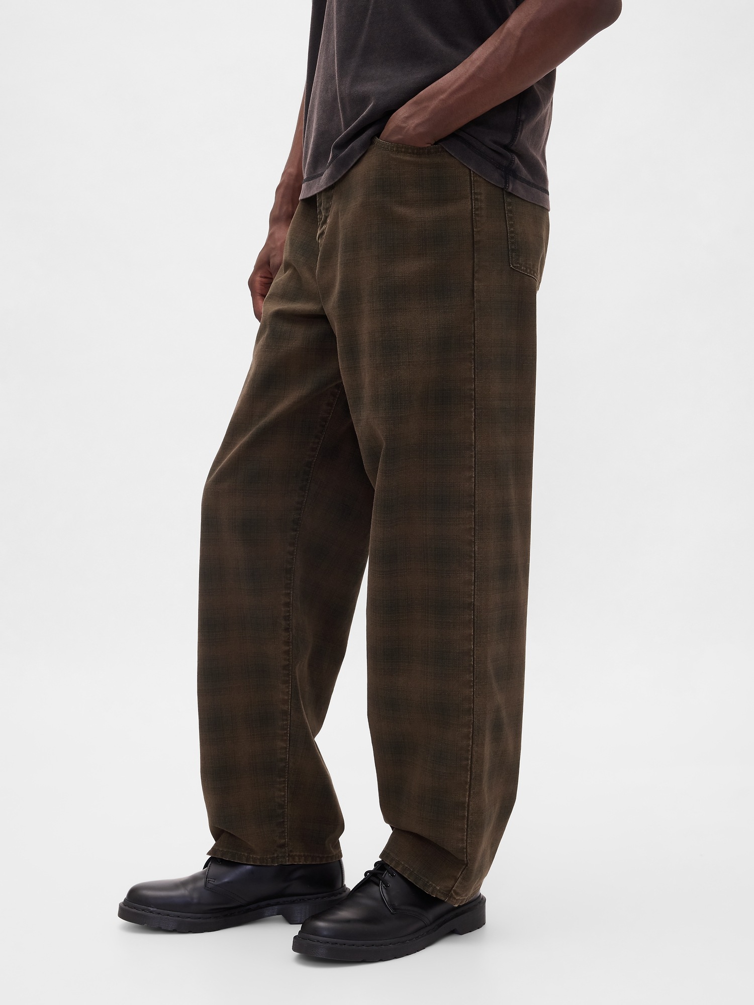 Мужские джинсы Gap Plaid Canvas Baggy Jeans — фото 3