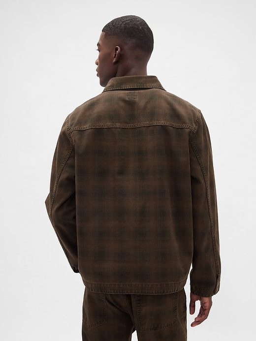 Image number 3 showing, Plaid Canvas Denim Overshirt
