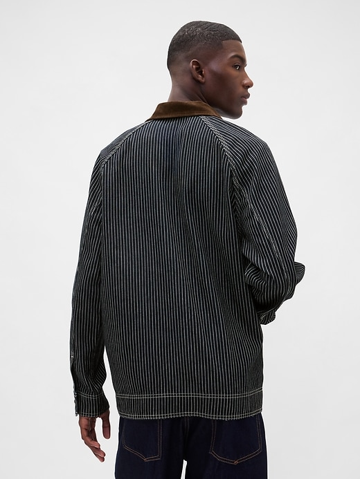 Image number 3 showing, Denim Stripe Chore Jacket