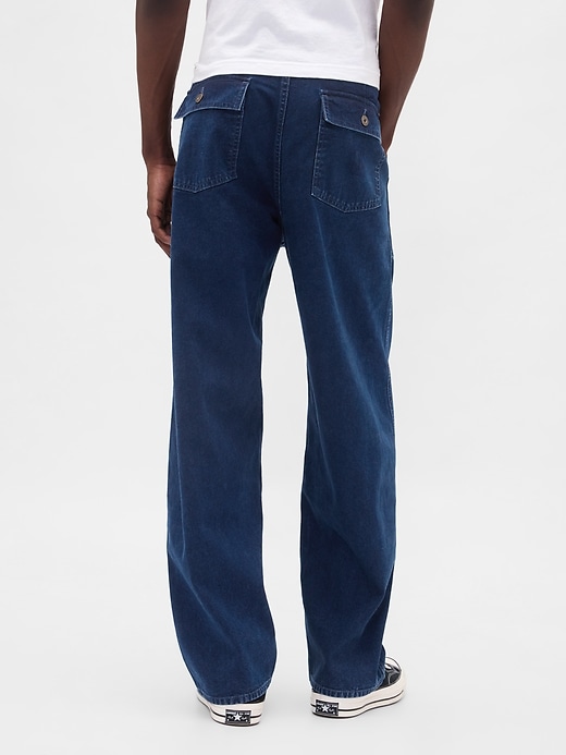 Image number 4 showing, Canvas Baggy Trouser Jeans