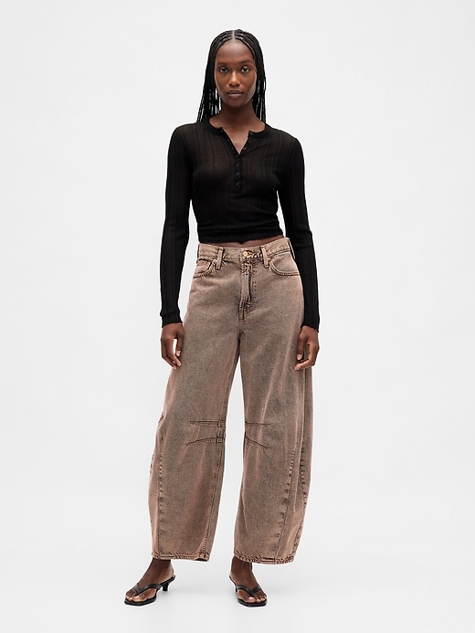Image number 1 showing, High Rise UltraSoft Horseshoe Jeans