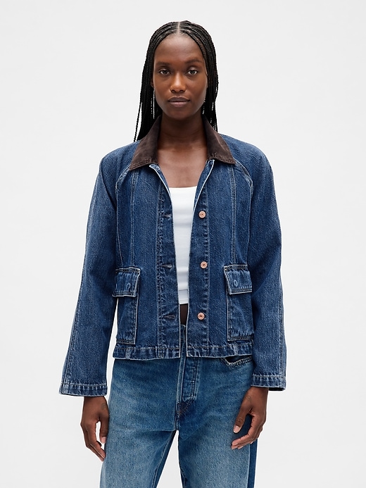 Image number 1 showing, UltraSoft Denim Swing Chore Jacket