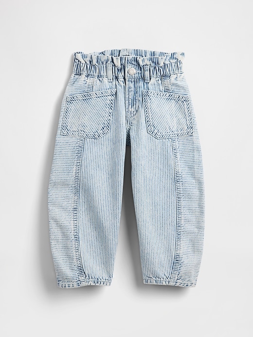 Image number 1 showing, Baby & Toddler Denim Stripe Horseshoe Jeans