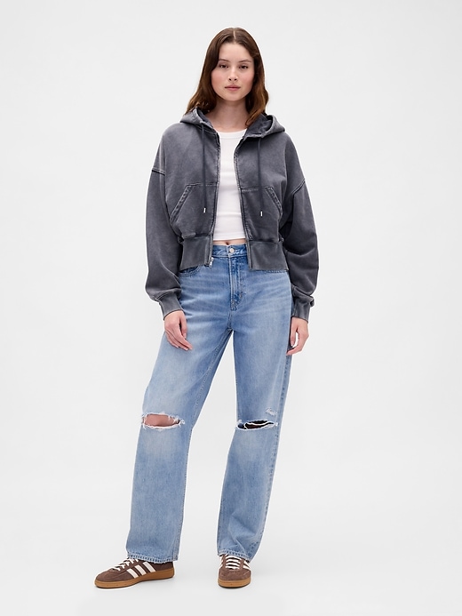 Image number 2 showing, VintageSoft Full-Zip Wedge Hoodie