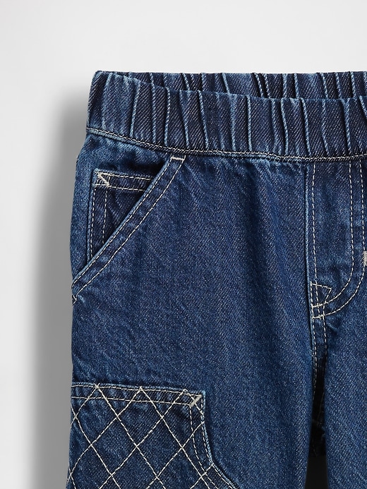 Image number 3 showing, Baby & Toddler Pull-On Baggy Carpenter Jeans