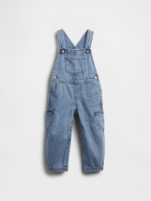 Image number 1 showing, Baby & Toddler Heart-Pocket Horseshoe Overalls