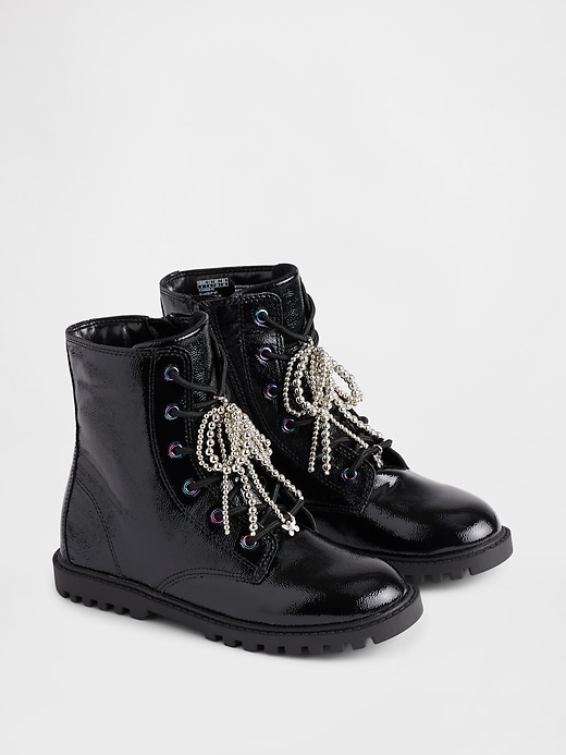 Image number 2 showing, Kids Charm Lace-Up Boots