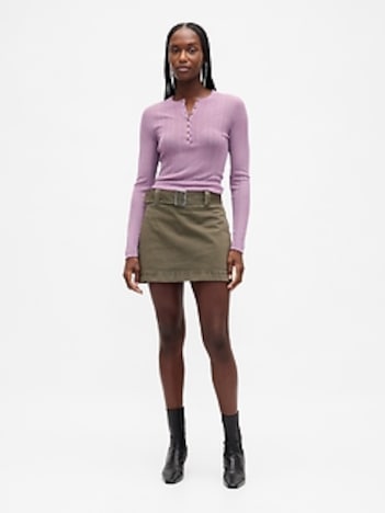 Belted Mini Skort
